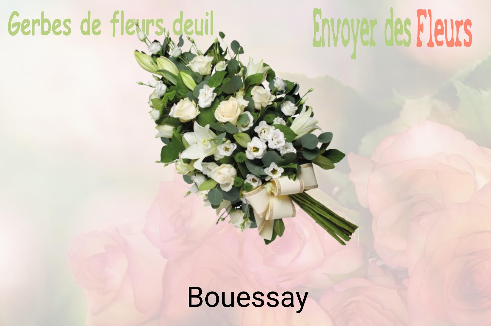 Gerbe de fleurs de deuil livrée à Bouessay